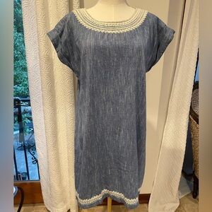 Roller Rabbit Chambray Embroidered Dress Blue Denim
Small